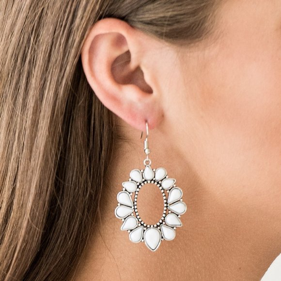 Fashionista Flavor White Earrings